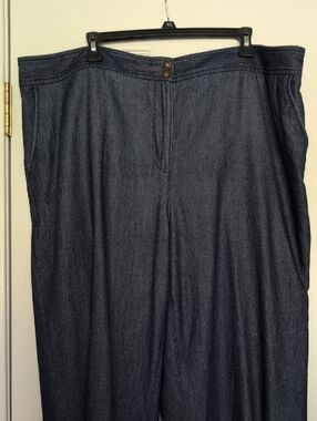 Talbots Wide Leg Pants in Dark Denim Blue